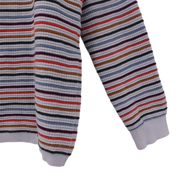 Faherty Sierra Rainbow Sweater Sz L Multicolor Striped Cotton Cashmere Blend - Picture 12 of 12
